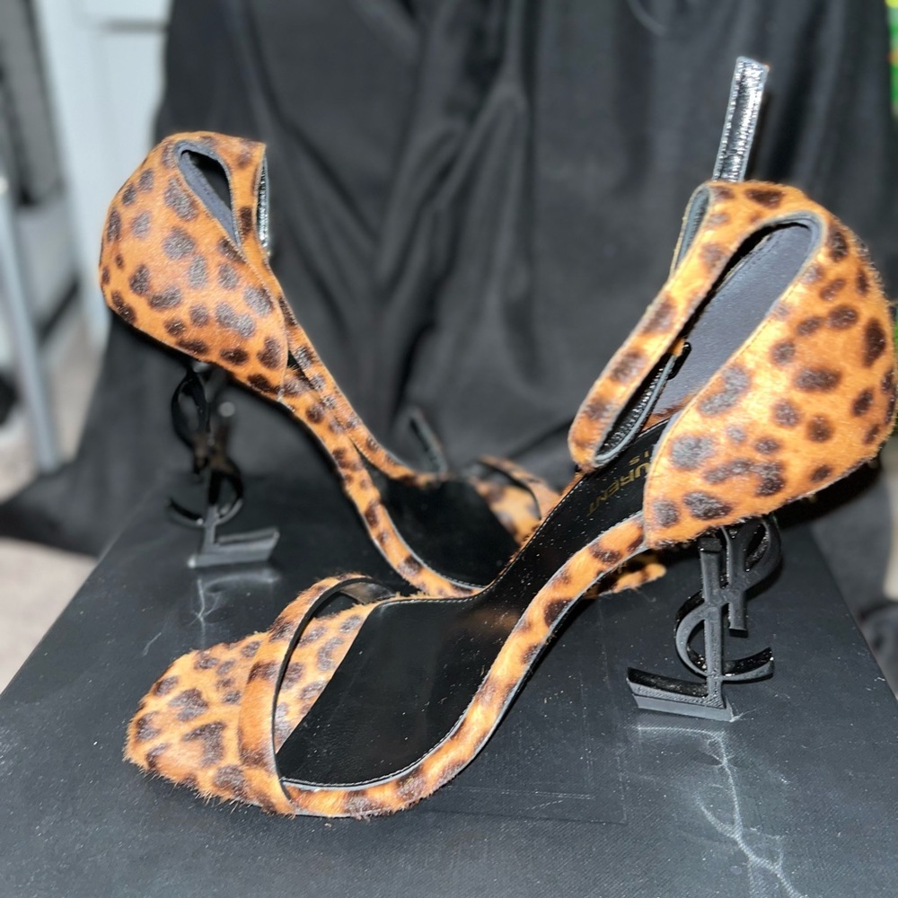 Ysl leopard opyum heels